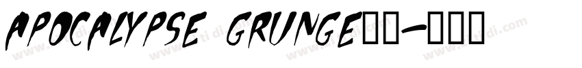 Apocalypse Grunge字体字体转换